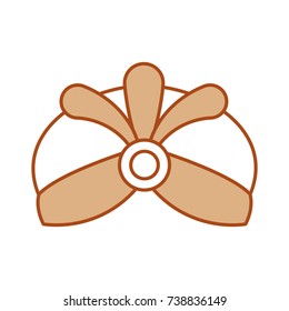 cartoon hat with jewelry king icon