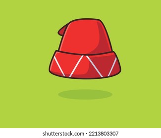 cartoon hat summer illustration flat style