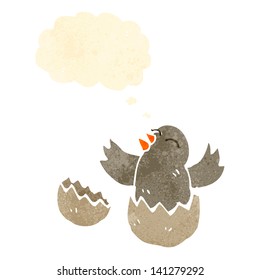 cartoon hatching bird