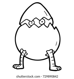 cartoon hatching egg