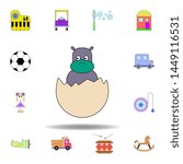 cartoon hatchling egg toy colored icon. set of children toys illustration icons. signs, symbols can be used for web, logo, mobile app, UI, UX