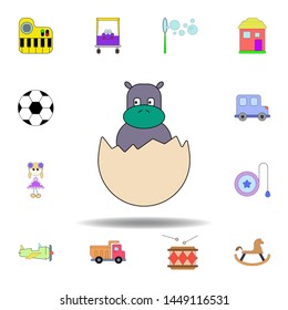 cartoon hatchling egg toy colored icon. set of children toys illustration icons. signs, symbols can be used for web, logo, mobile app, UI, UX