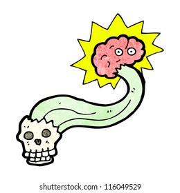 cartoon haunted brain