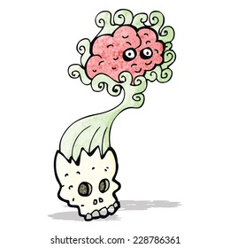 cartoon haunted skull