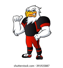 cartoon hawk.football player