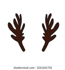 cartoon head accesories. Deer's head and antlers vector illusration