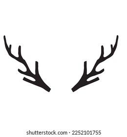 cartoon head accesories. Deer's head and antlers vector illusration