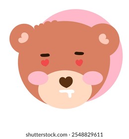 cartoon head bear face expression cartoon