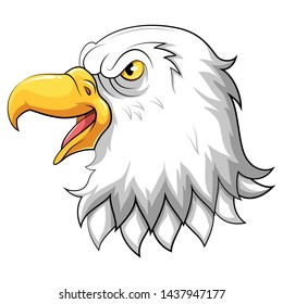 A cartoon Head of Eagle mascot