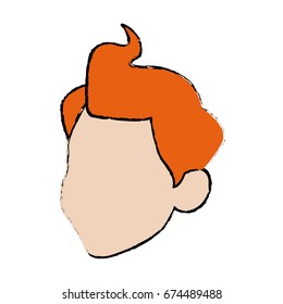 cartoon head man profile avatar
