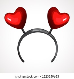 Cartoon headbands with heards. Head decor for party time
