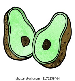 cartoon healthy avocado
