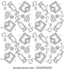 Cartoon of  healthy equipment pattern
