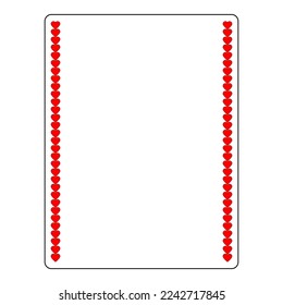 cartoon heart frame template vector