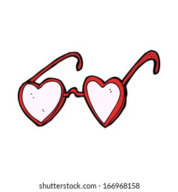 cartoon heart glasses