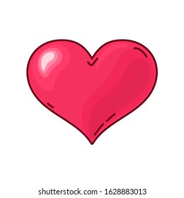 cartoon heart on white background
