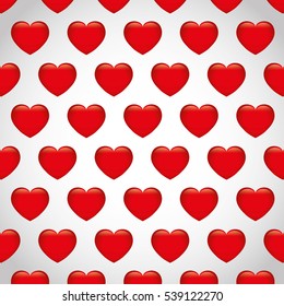 cartoon heart pattern love image vector illustration design 