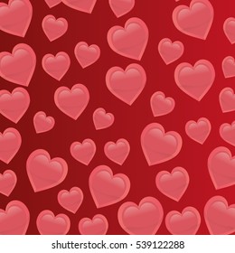 cartoon heart pattern love image vector illustration design 