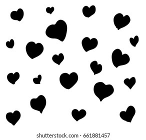 cartoon heart pattern vector background