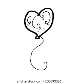 cartoon heart shaped balloon