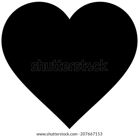 Heart silhouette clip art at getdrawings.com Cartoon Heart Silhouette Stock Vector (Royalty Free) 207667153