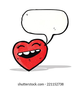 cartoon heart with speech bubble