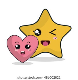 cartoon heart star technology digital design