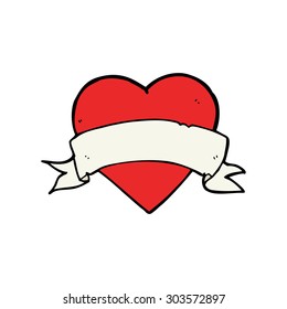 cartoon heart tattoo