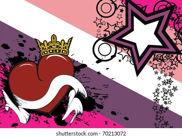cartoon heart valentine background in vector format very easy to edit