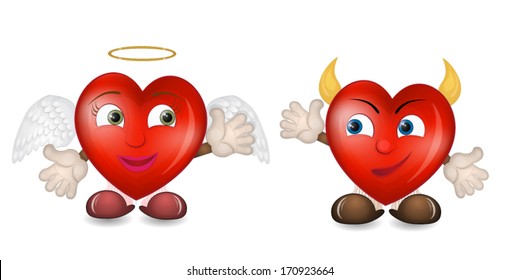 Cartoon Hearts Isolated Stock Vector (Royalty Free) 170923664 ...