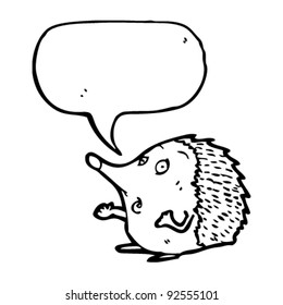 cartoon hedgehog asking question
