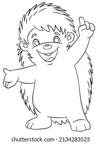 Hipótesis de dibujos animados para página de coloreo.