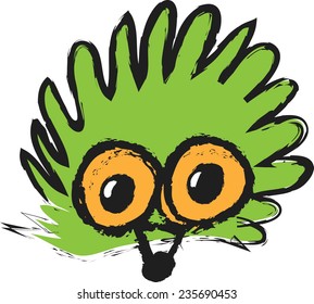 cartoon Hedgehog, vector illustration