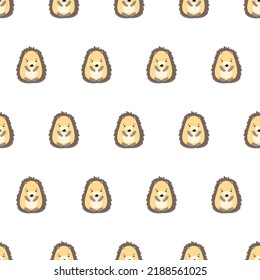 Cartoon hedgehogs pattern. Children's character on a pattern for textiles, fabrics, wallpapers, stationery.