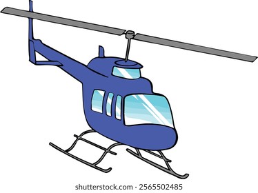 Cartoon Helicopter Chopper Flying Vector