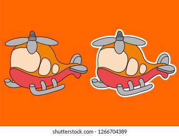 cartoon helicopter vector