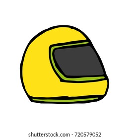 Cartoon of helmet