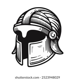 cartoon helmet doodle hand drawn vector illustration template design