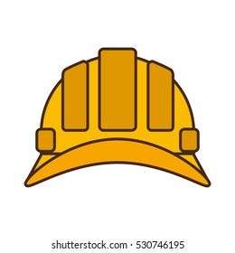 cartoon helmet head protective industrial design vector illustration eps 10