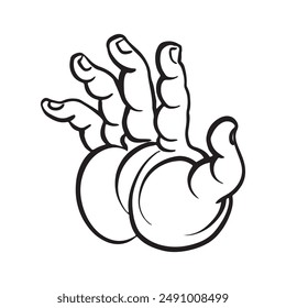 cartoon Helping Hands , vector illustration.
