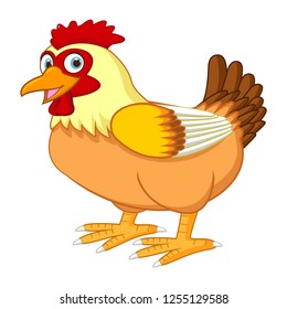 Cartoon hen posing