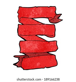 cartoon heraldic scroll banner