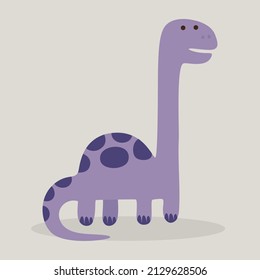 
cartoon herbivorous cute dinosaur smiling