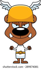 A cartoon Hermes bear looking angry.