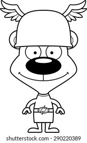 A cartoon Hermes bear smiling.