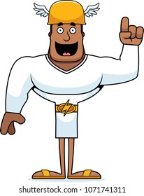 A cartoon Hermes with an idea.