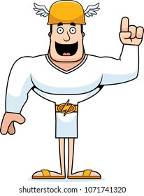 A cartoon Hermes with an idea.