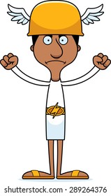 A cartoon Hermes man looking angry.