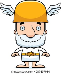 A cartoon Hermes man smiling.