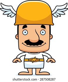 A cartoon Hermes man smiling.